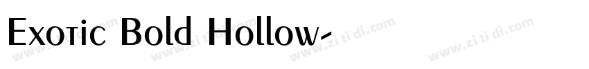 Exotic Bold Hollow字体转换